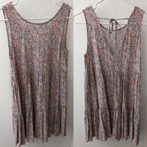 American Eagle size S pastel, floral, flowy, short dress with tie in back
